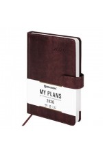 Ежедневник дат 2026г А5 магн заст исккожа корич Legend 117071 Brauberg