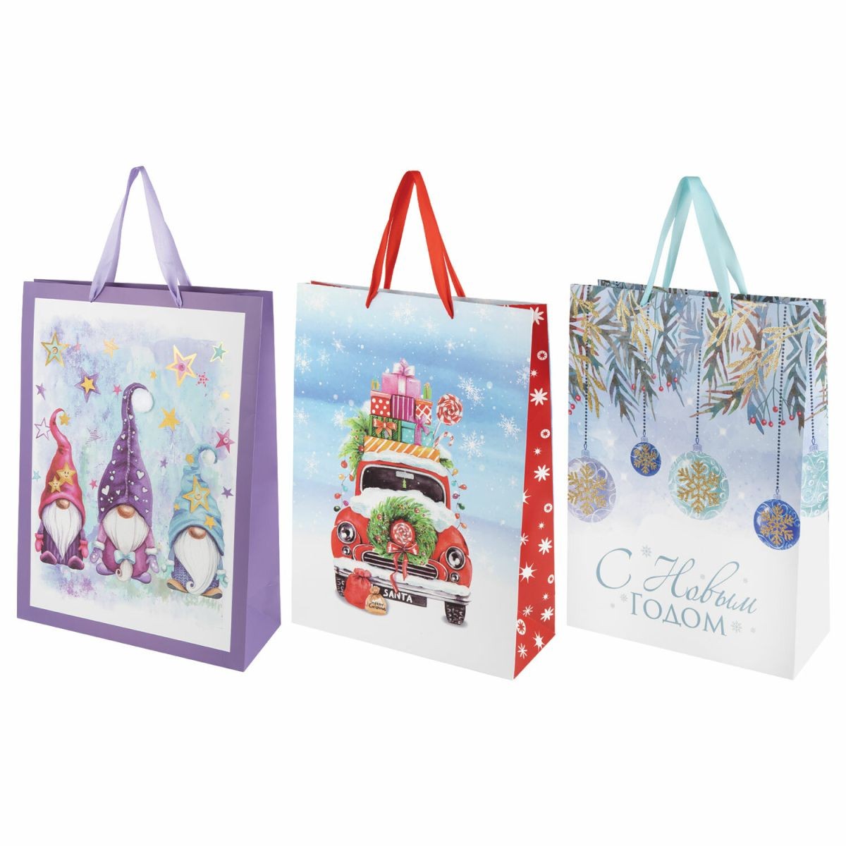 Пакет подар бум 33*13*45 см Новогодний Artpaper XL 592129 Золотая сказка