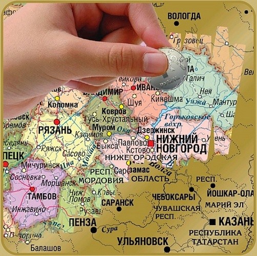 Скретч-карта Россия 