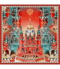 Платок "Кремль-Москва-Фаберже" Русские в моде by Nina Ruchkina