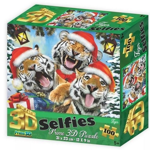 Пазл  Стерео Prime 3D Новогоднее селфи тигрят 100 дет 5+ 13935