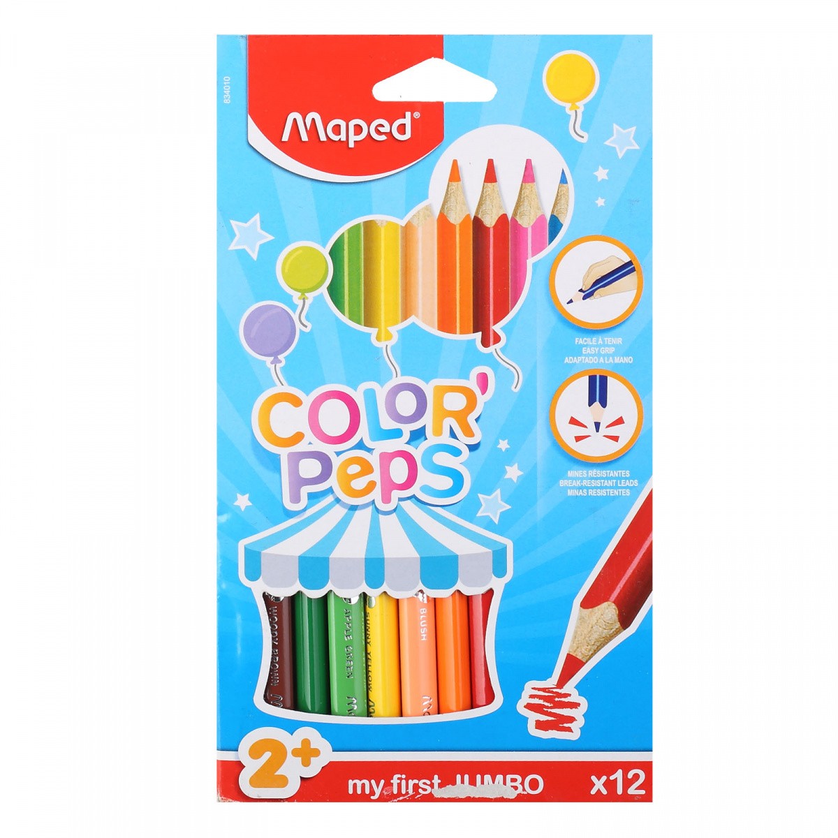  Набор цветных карандашей Maped Color Peps Maxi 12 цветов, 834010