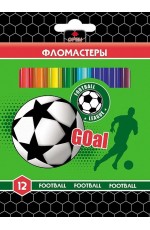 Фломастеры 12цв FOOTBALL 12118 Хатбер