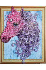 Картина алмазная 40х50см фигур стразы Аметист лошадь FKU005 Color Kit