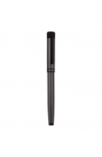 Ручка перьевая Delucci Antica черная, 0,8мм, корпус графит/черный, подарочный футляр