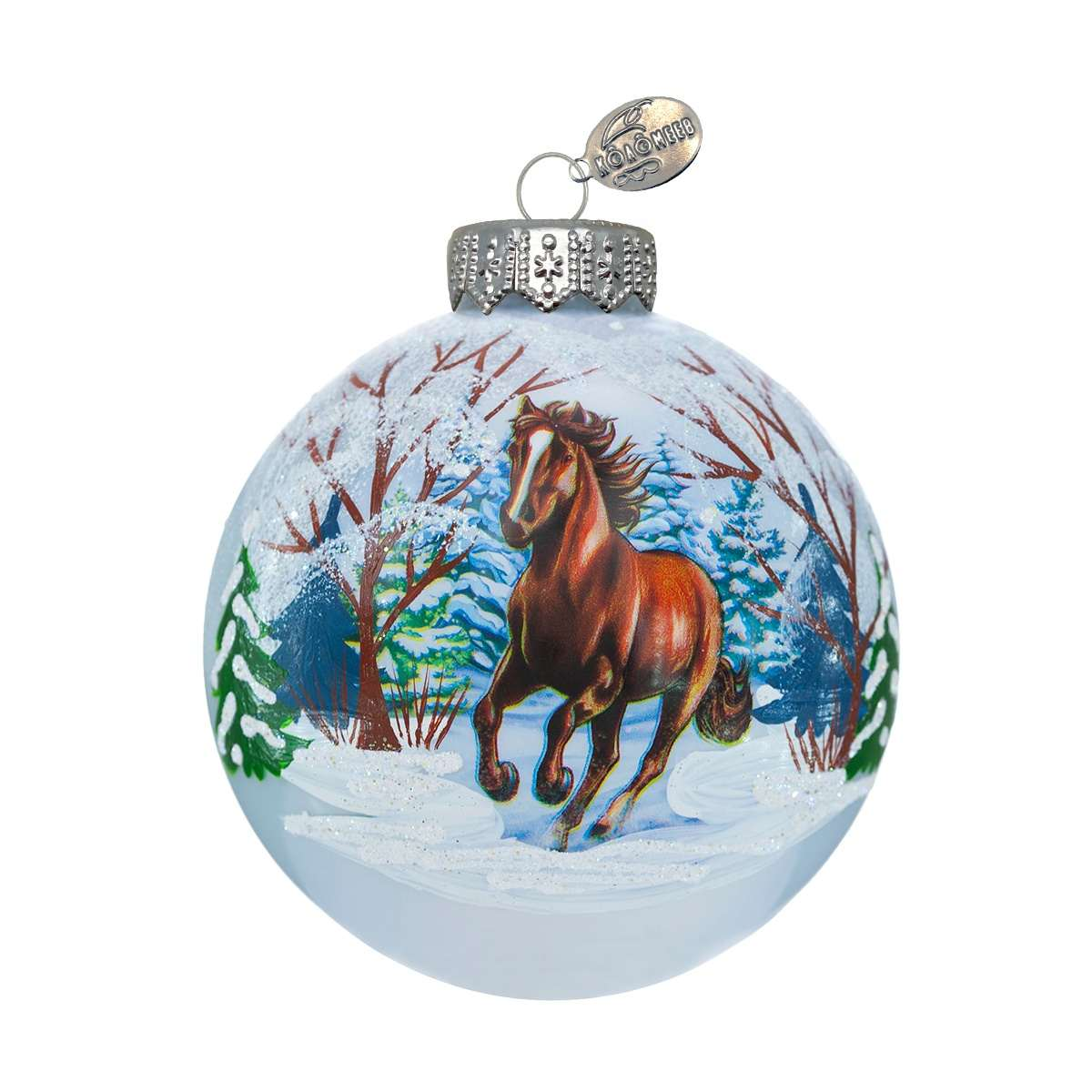  Шар "Лошадка быстрая", 100 мм., в подарочной упаковке	КУ-100-254004