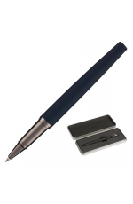 Ручка подарочная роллер 0,7 мм синий корпус черный футляр Verona 20-0343/08 Bruno Visconti
