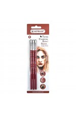 Набор угольных карандашей 3шт жженая сиена блистер TCP-02 Acmeliae