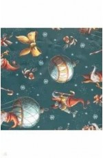 Бумага упак 70*100см бум НГ Рожденственские эльфы 1108499