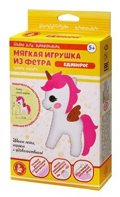 Шьем мяг игр из фетра Единорог 05626 Дескор-во