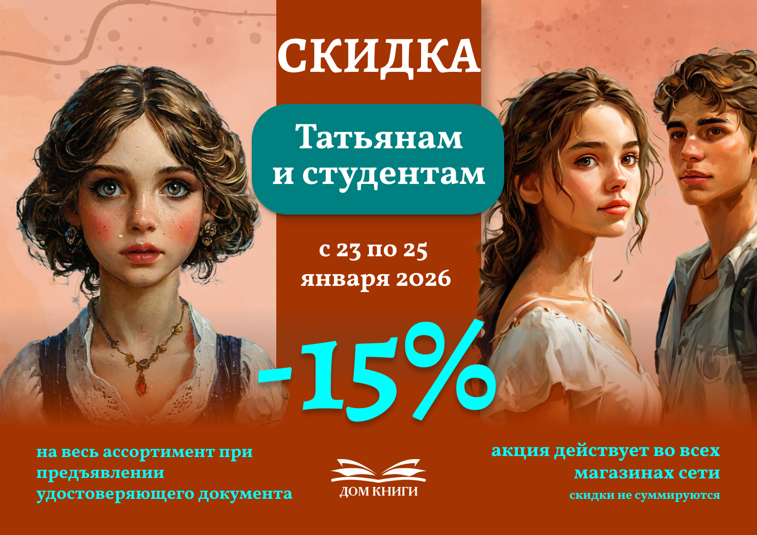 СКИДКА Татьянам и студентам! 