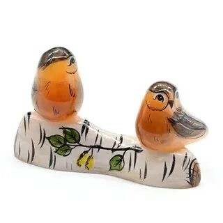 Скульптура из селенита Птички воробьи на березке 665241