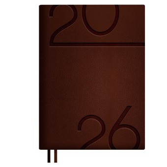 Ежедневник дат 2026г А5 цвсрез исккожа корич Кассандра 70212 Феникс