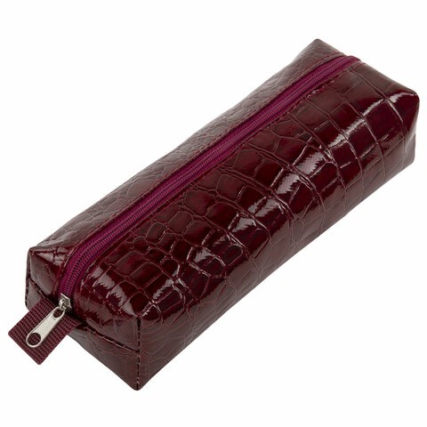 Пенал-косметичка бордо Кроко 270849 Brauberg