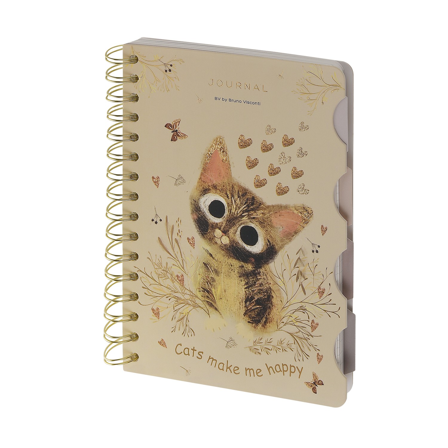 Тетрадь А5 120л с разд спир твобл Милый котик 3-737/10 Bruno Visconti