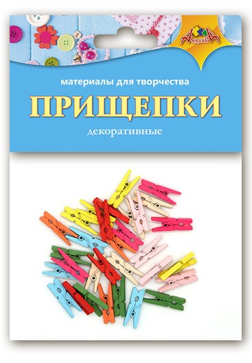 Прищепки декор Классика цветные С3574-10 Апплика