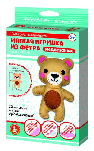 Набор д/творч Шьем мяг игр из фетра Медвежонок 04282 Дескор-во