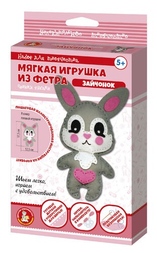 Набор д/творч Шьем мяг игр из фетра Зайчонок 04281 Дескор-во