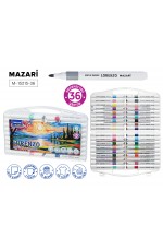 Набор маркеров акрил 36цв Lorenzo в чемод М-15215-36 Mazari