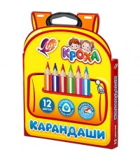 Набор карандашей 12цв трехгран укороч Джамбо Кроха 33С 2194-08 Луч