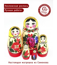 Хохлома Матрешка 5 в 1 80045