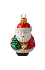 Елочигруш стекло Дед Мороз с елочкой h-9см в упак ФУ-512