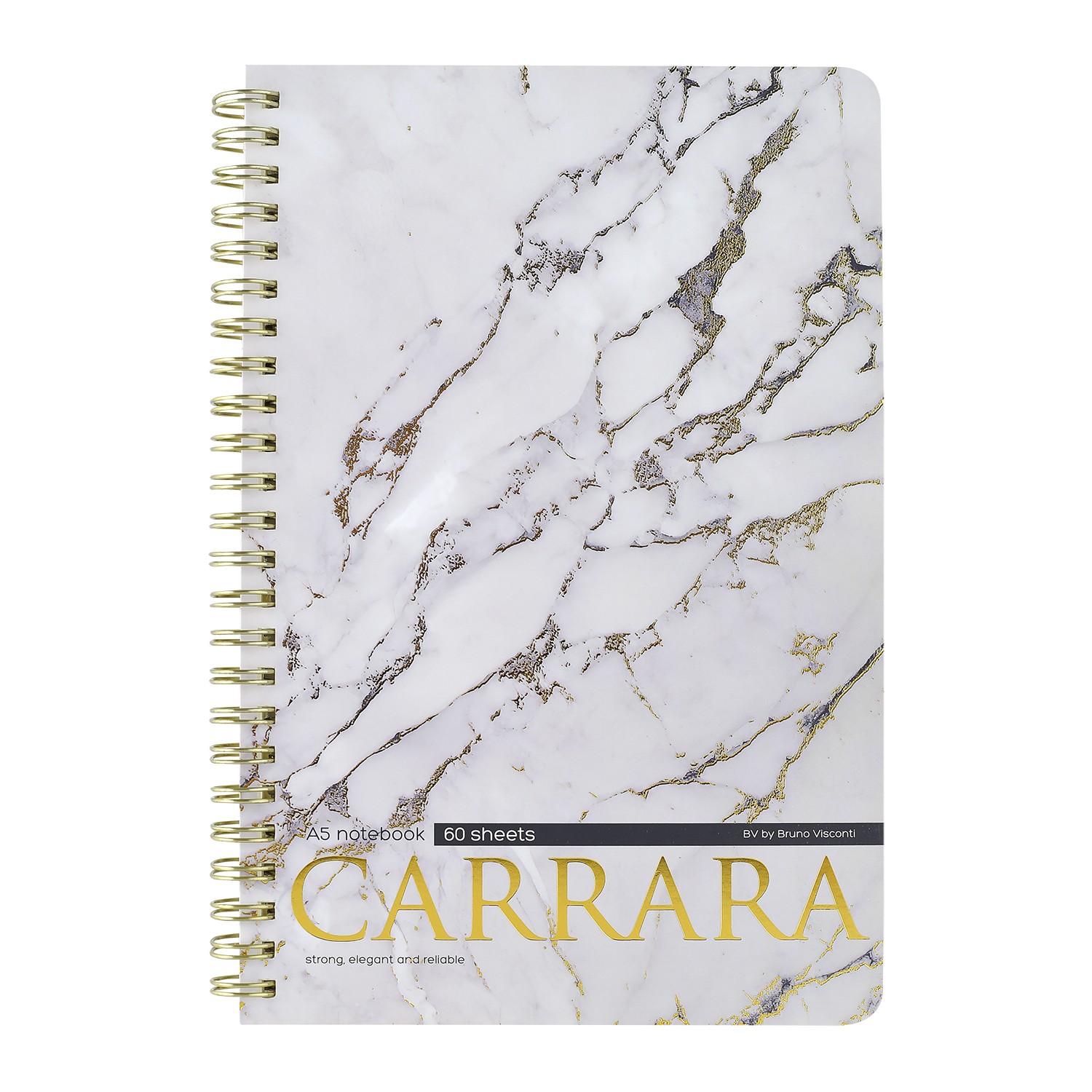 Тетрадь А5 60л кл спир Carrara 7-60-201/25 Bruno Visconti