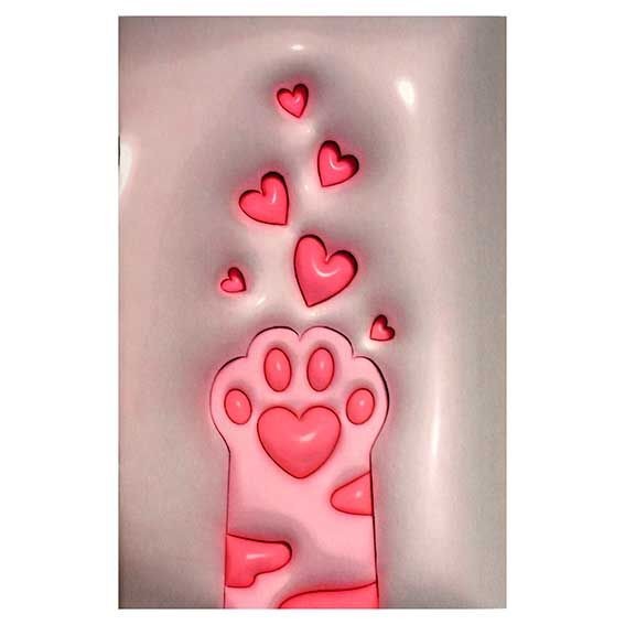 Записная книжка 32л кл софт тач 3D-лапка 70426 Феникс