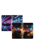 Записная книжка -перевертыш А6 80л кл спирСупер авто С1226-58 Plano