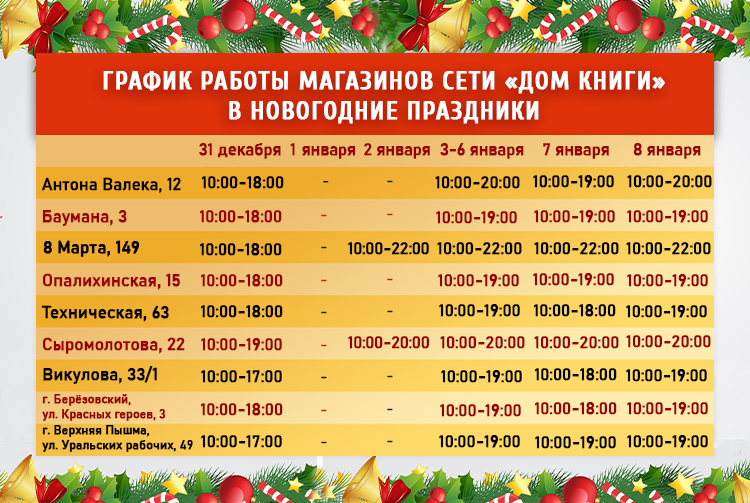 Изменения графика работы в новогодние праздники 