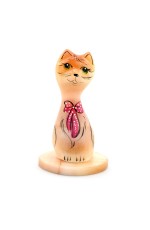 Скульптура из селенита Кошка Мурка 45х30х78мм СИ1012