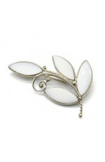 Брошь кахолонг Веточка мал кк842001