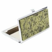 Визитница карманная с камнем змеевик сереб 1314791