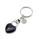 Брелок Сердце с авантюрином синим 20*30мм 1130903