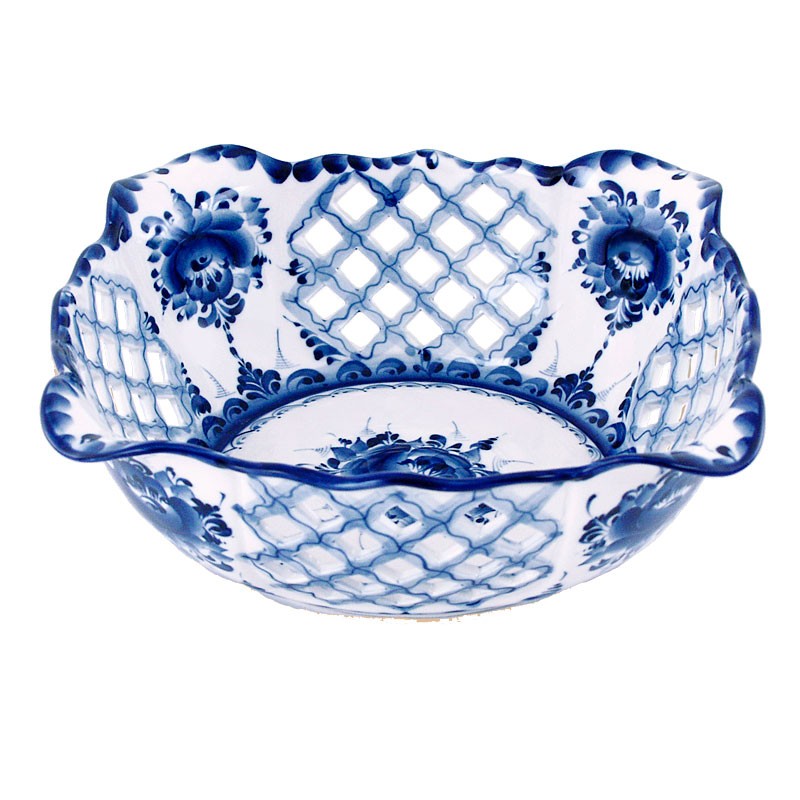 Гжель Сухарница Виктория