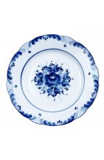 Гжель Тарелка плоская диам 200