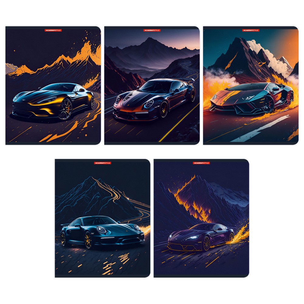 Тетрадь 48л кл софт-тач Горный дрифт 15086/5 Полиграф Принт