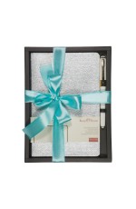 Набор подар Ежедневник А5 исккожа серебр+ручка Megapolis 3-531/51-2 Bruno Vi