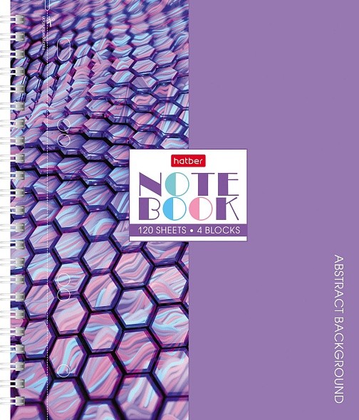 Тетрадь 120л кл спир перфор софт-тач Неоновые грани 120Тр5лВ1сп_32267 Хатбер