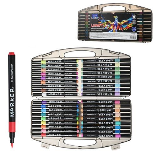 Набор маркеров акрил 36цв Lumo М-15231-36 Mazari