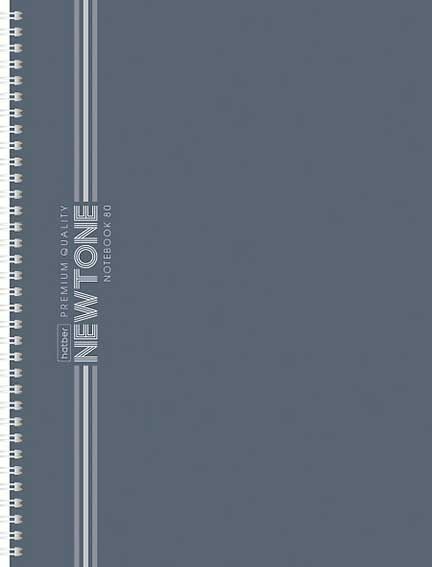 Тетрадь А4 80л лин спир софт тач Newton Pastel Серый агат 05060 Хатбер