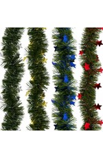 Мишура с декором Звёздочки d-70см 20м 592424