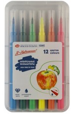 Фломастеры акварельн 12цв пласт пенал Я-художник! 323422605 ЗХК