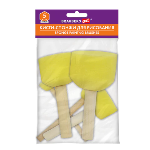 Кисть-спонж д/рис 5шт 201089 Brauberg